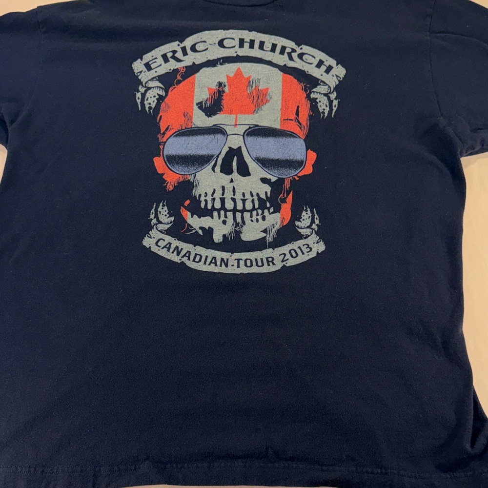 Eric Church Canadian tour 2013 black T-shirt extra large